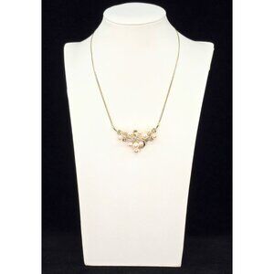 14K Yellow Gold Pearl & Diamond Resizable Choker Flat Link Chain Necklace 16" L